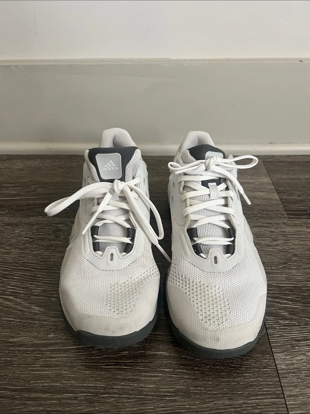 adidas Men's White and Gray Athletic Sneakers